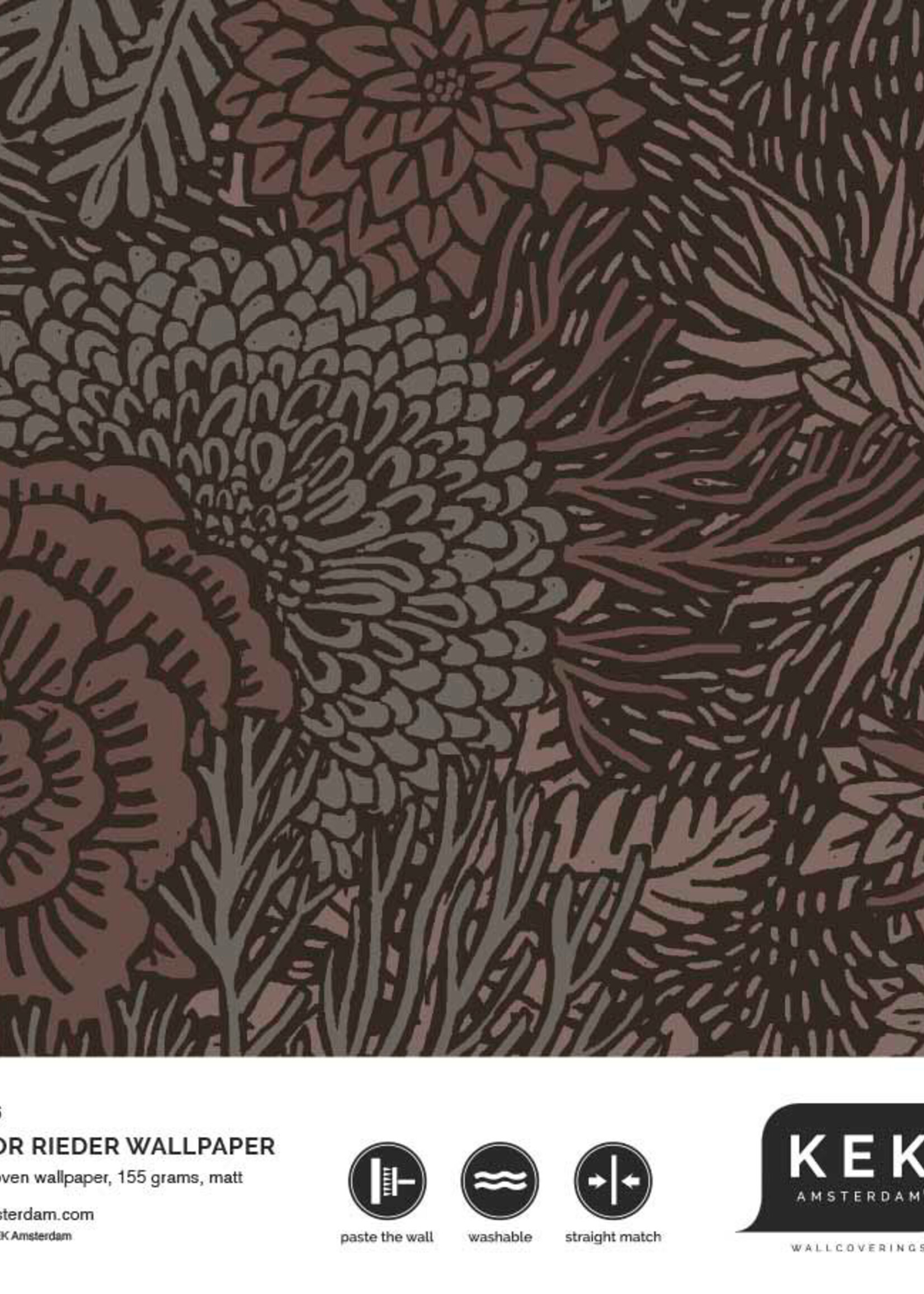 Botanisch patroon behang door Floor Rieder, 100 x 280 cm