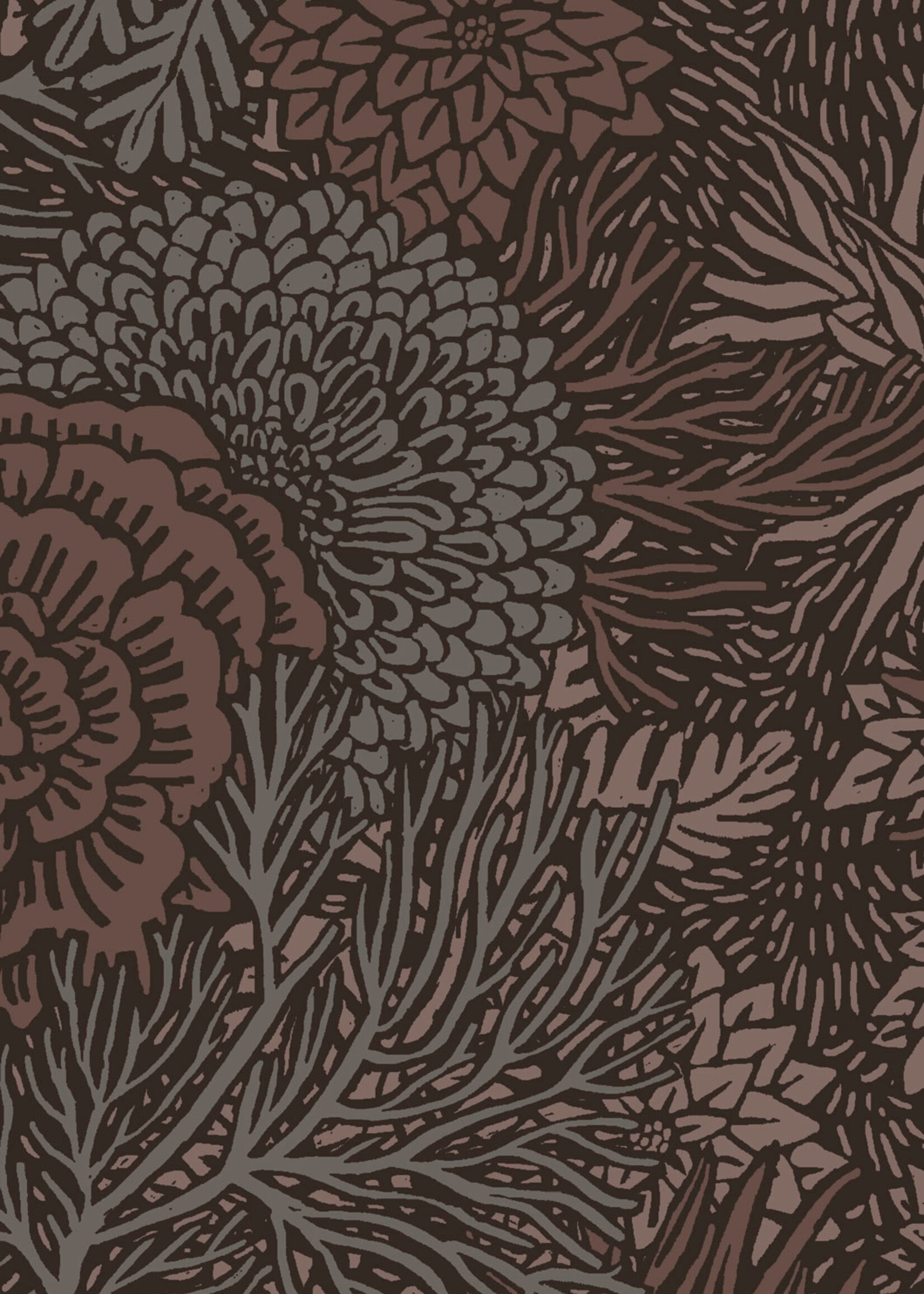 Tapete mit botanische Muster von Floor Rieder, 100 x 280 cm