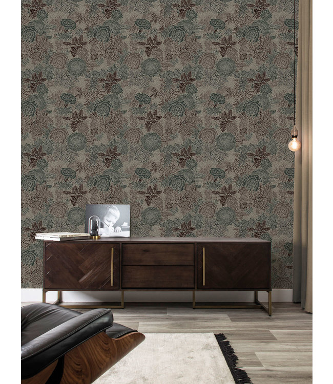 Tapete mit botanische Muster von Floor Rieder, 100 x 280 cm