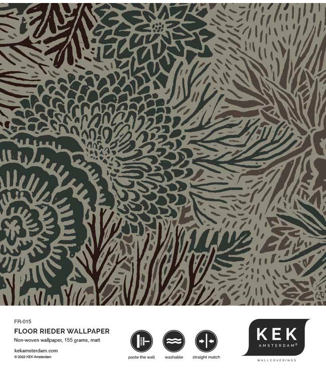 Tapete mit botanische Muster von Floor Rieder, 100 x 280 cm