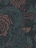 Tapete mit botanischem Muster