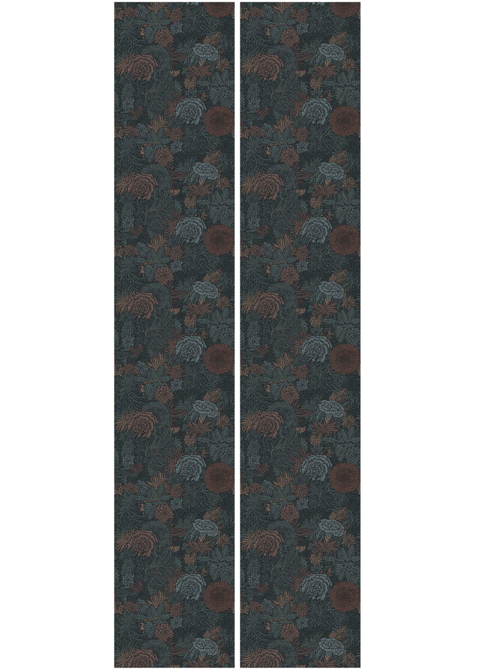 Botanisch patroon behang door Floor Rieder, 100 x 280 cm