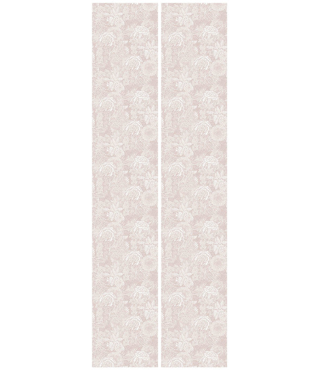 Bloemen behang van Floor Rieder, Nude, 100 x 280 cm