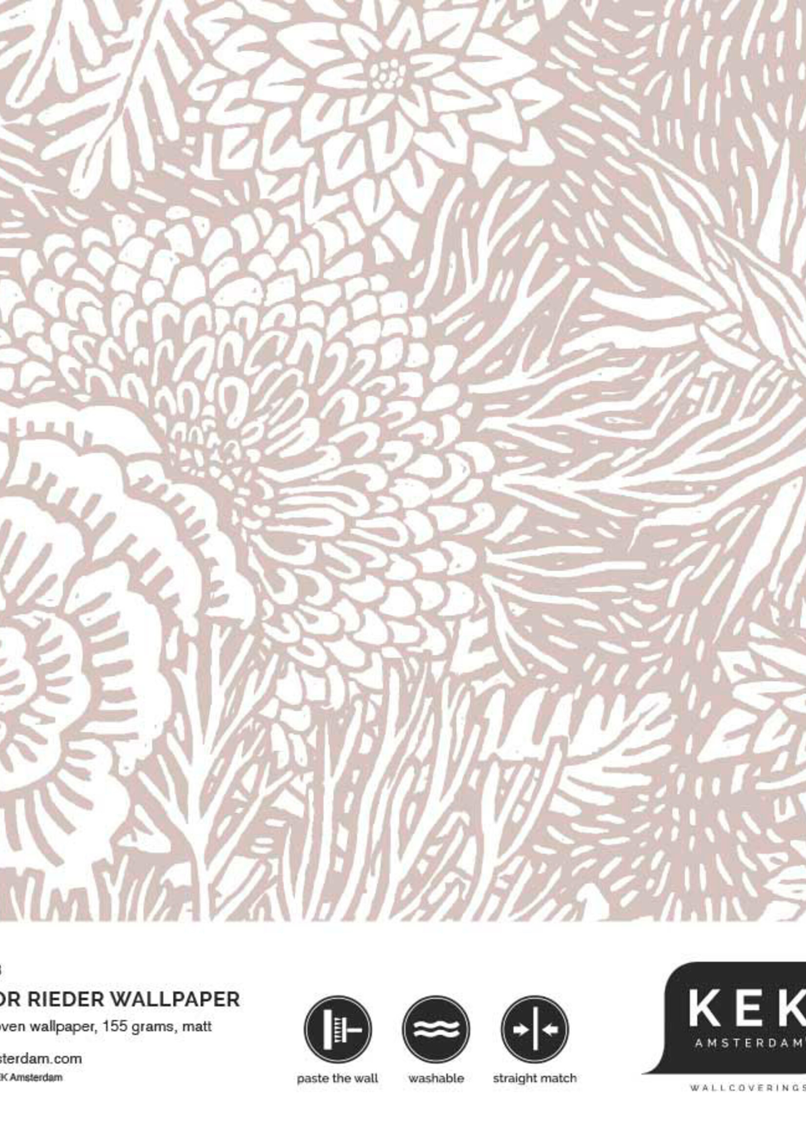 Floral wallpaper by Floor Rieder, Nude, 100 x 280 cm