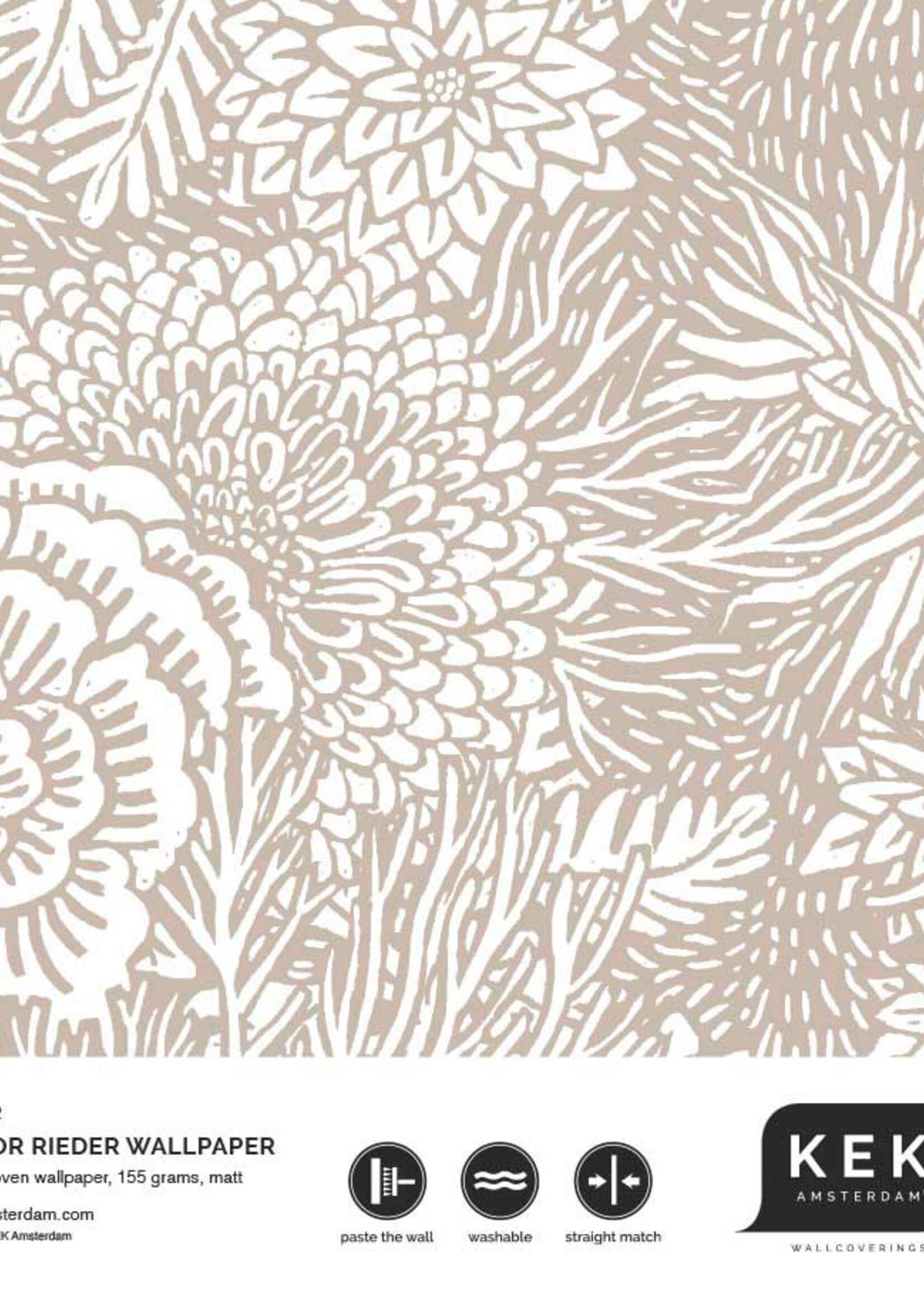 Floral wallpaper by Floor Rieder, Clay, 100 x 280 cm