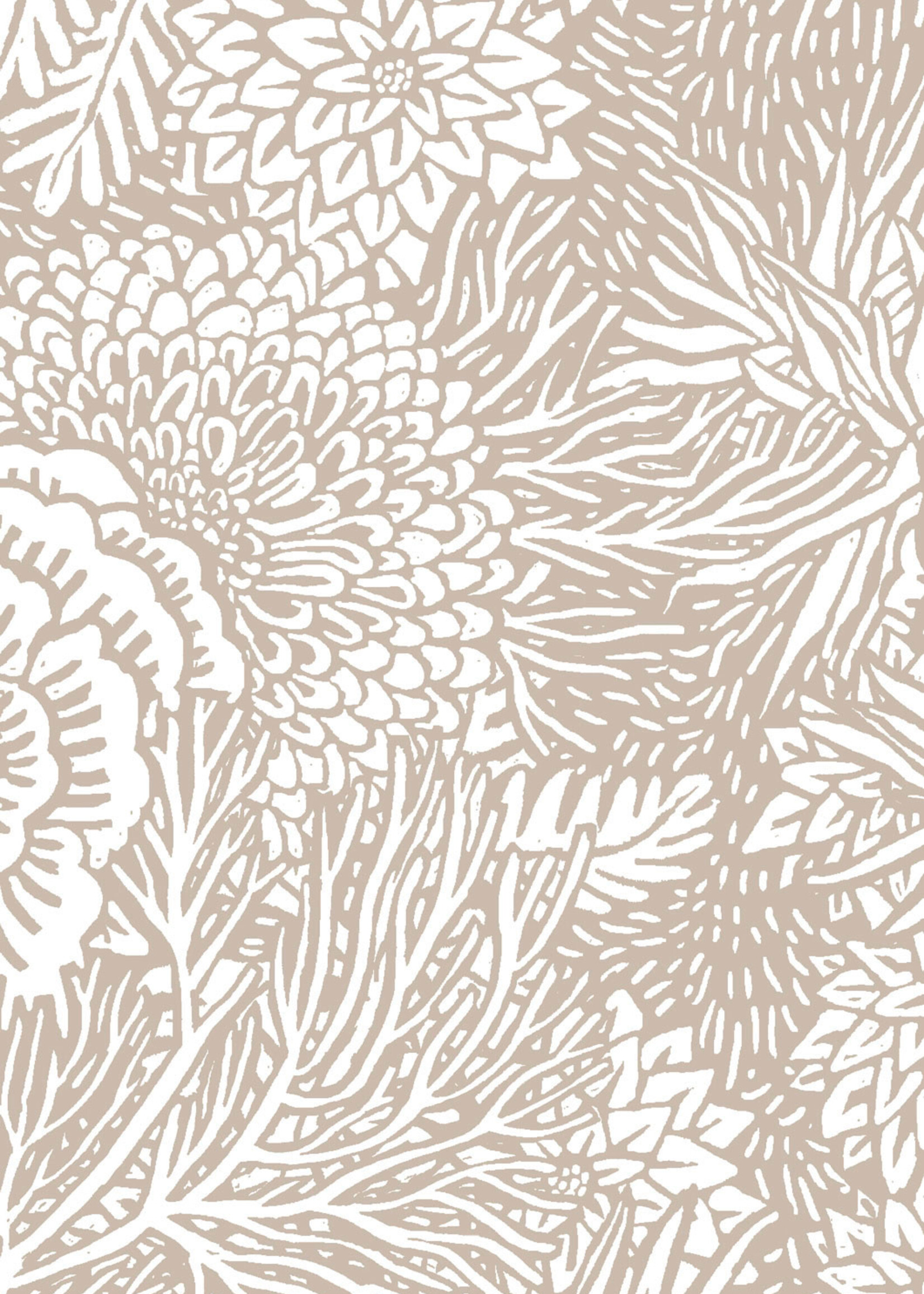 Floral wallpaper by Floor Rieder, Clay, 100 x 280 cm
