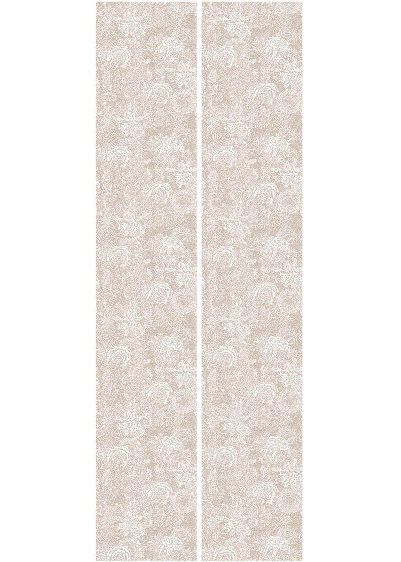 Tapete mit Blumen von Floor Rieder, Lehm, 100 x 280 cm