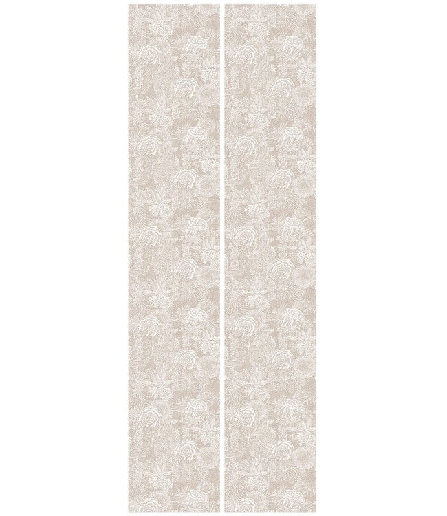 Tapete mit Blumen von Floor Rieder, Lehm, 100 x 280 cm