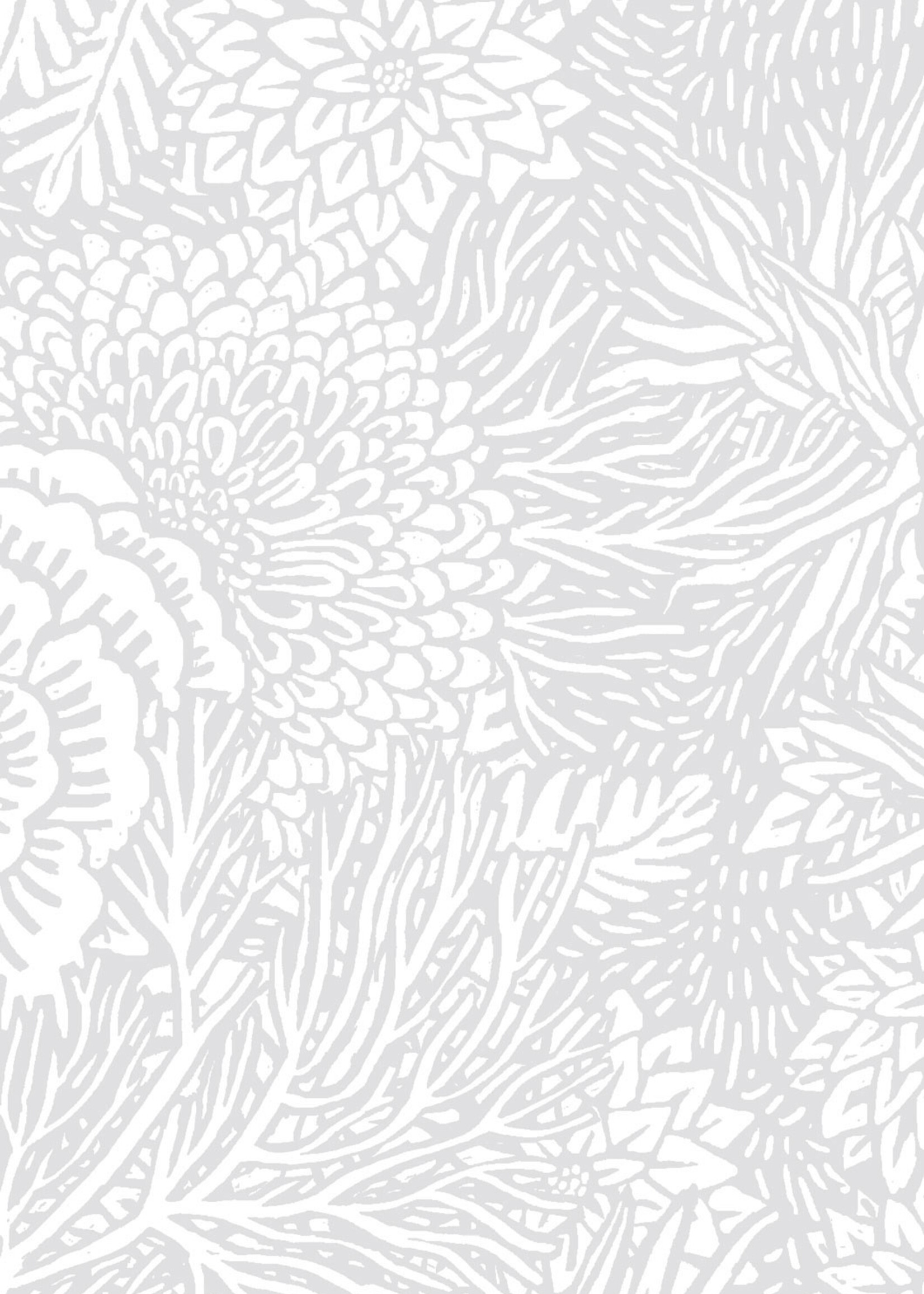 Tapete mit Blumen von Floor Rieder, Grau, 100 x 280 cm