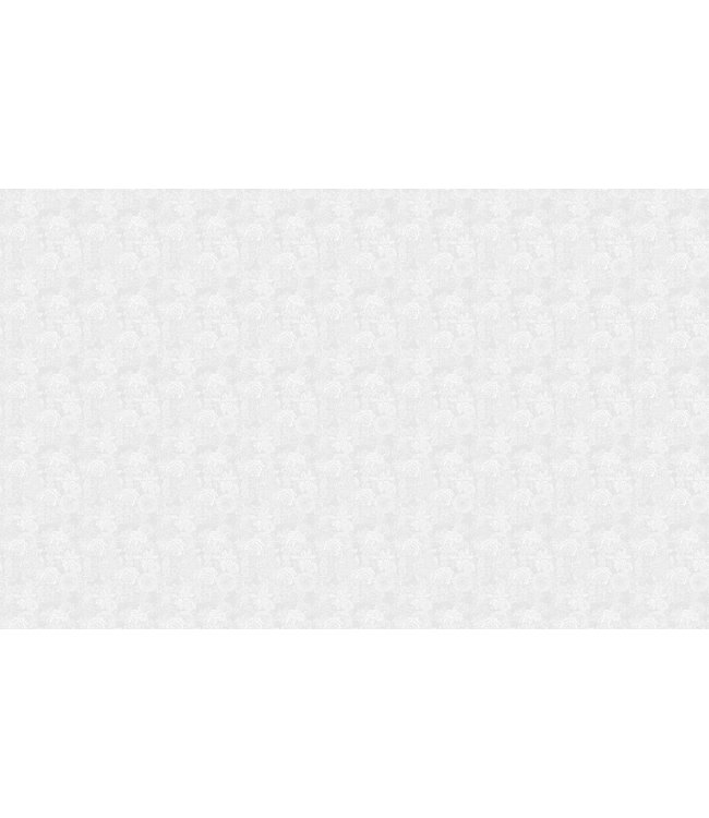 Bloemen behang van Floor Rieder, Grijs, 100 x 280 cm