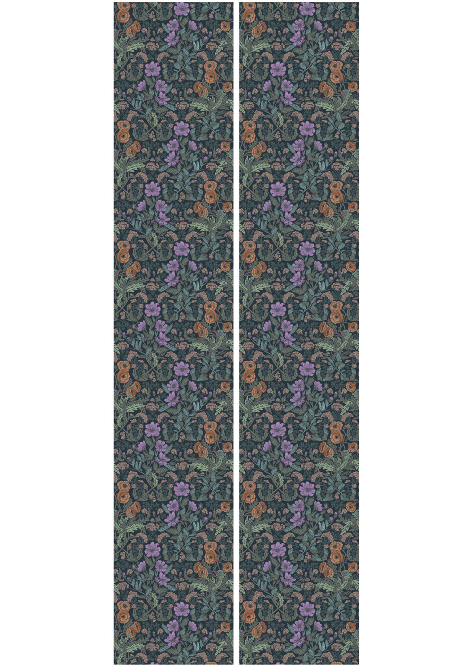 Botanisch patroon behang door Floor Rieder, 100 x 280 cm