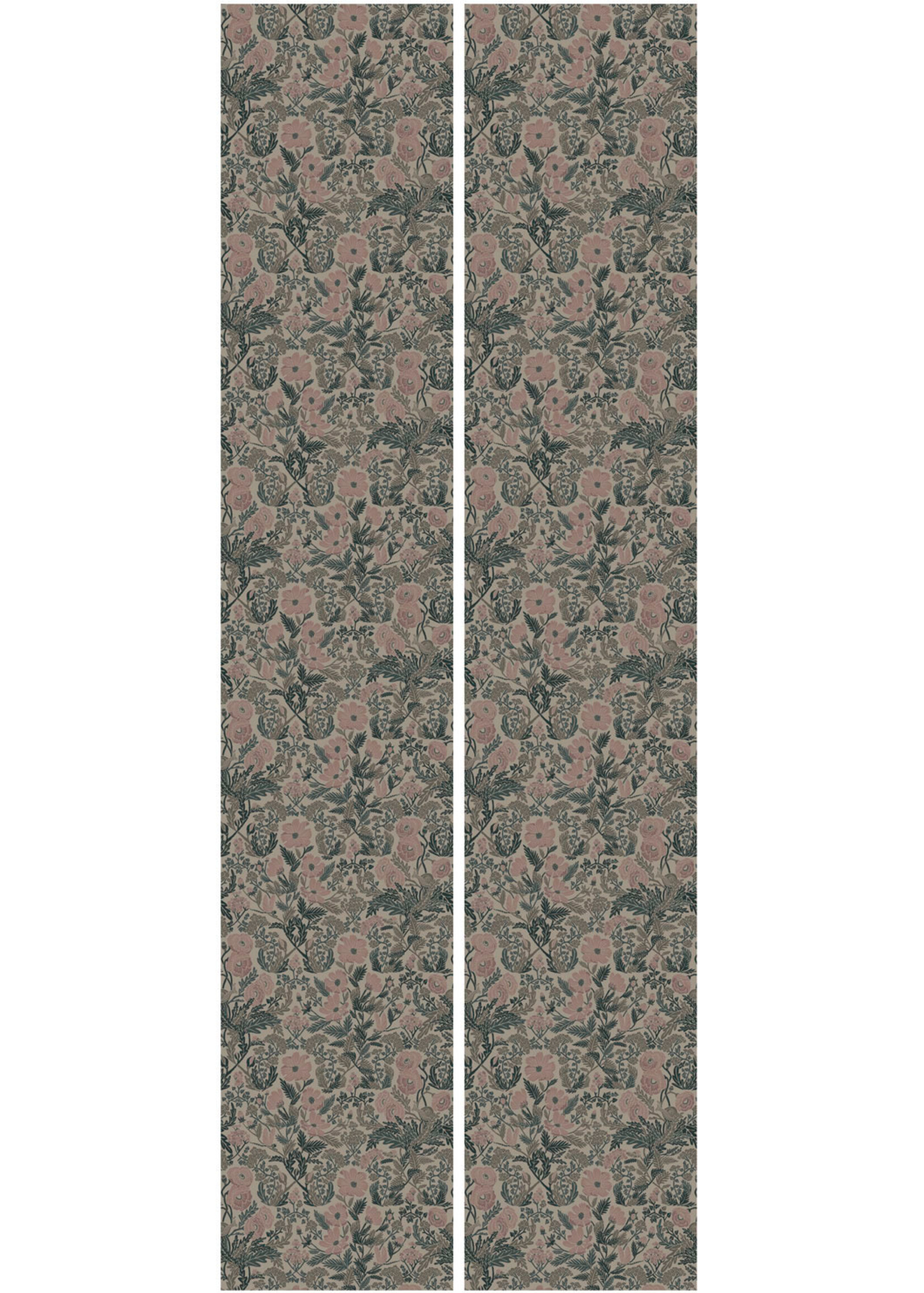 Botanisch patroon behang door Floor Rieder, 100 x 280 cm