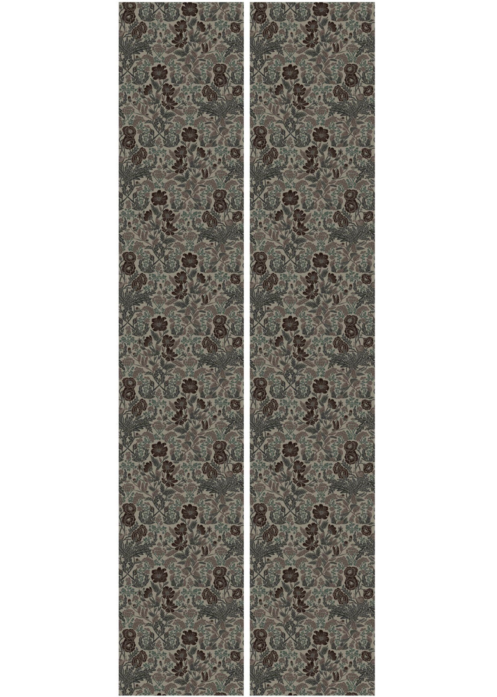 Botanisch patroon behang door Floor Rieder, 100 x 280 cm