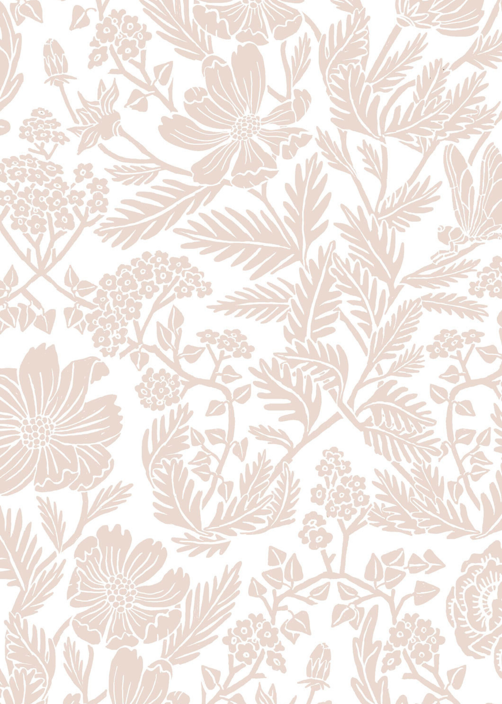 Floral wallpaper by Floor Rieder, Nude, 100 x 280 cm