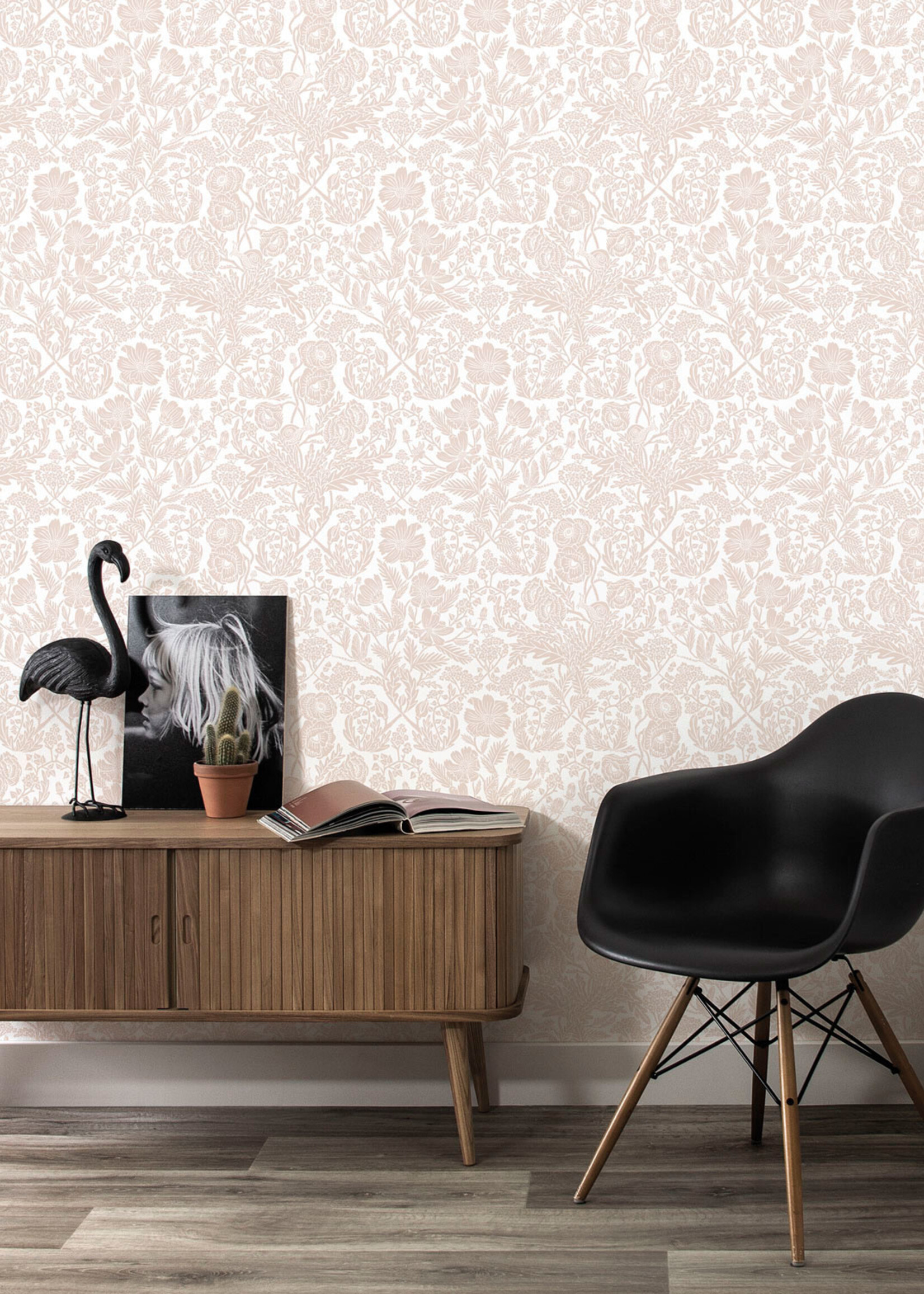 Floral wallpaper by Floor Rieder, Nude, 100 x 280 cm