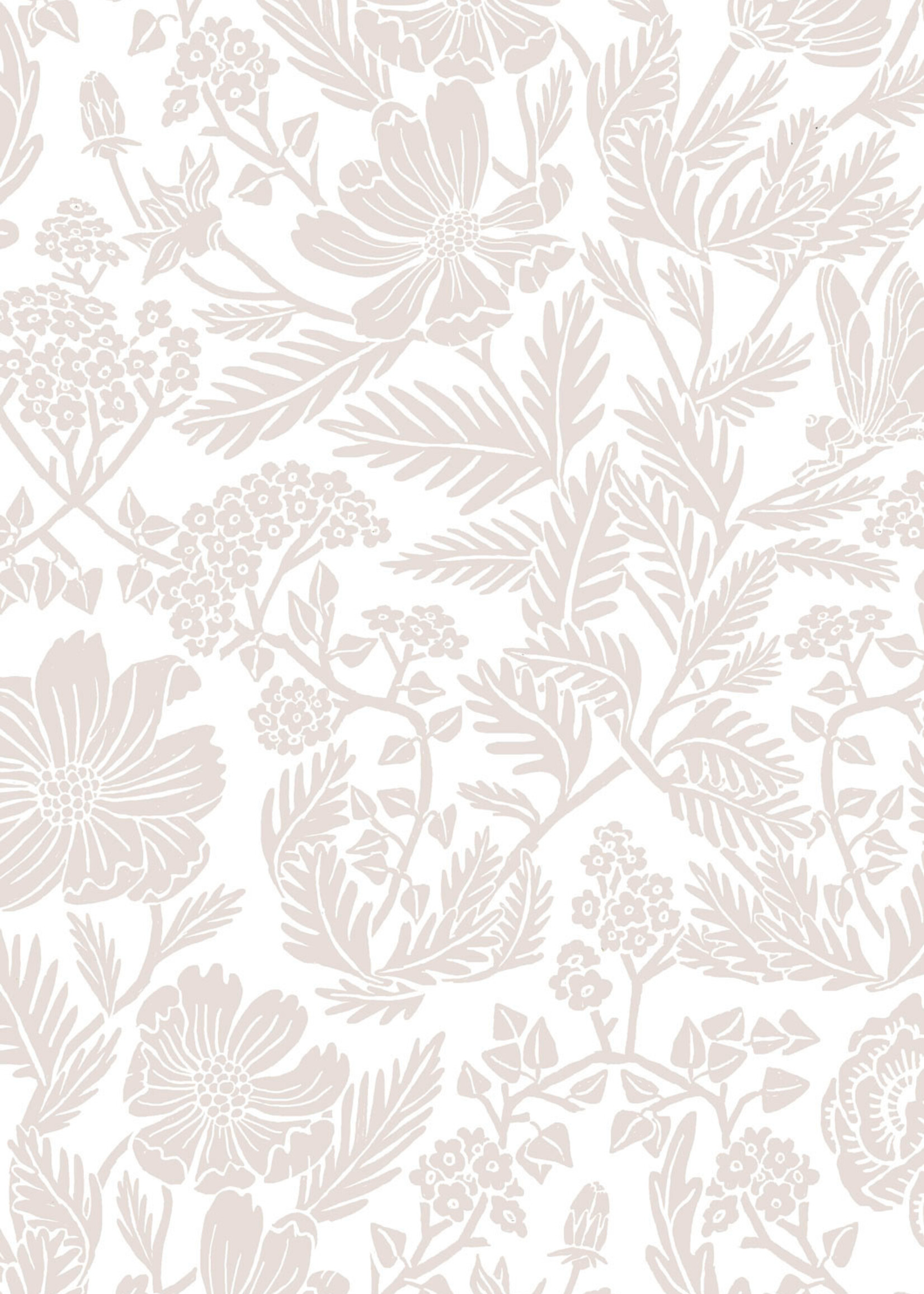 Tapete mit Blumen von Floor Rieder, Sand, 100 x 280 cm