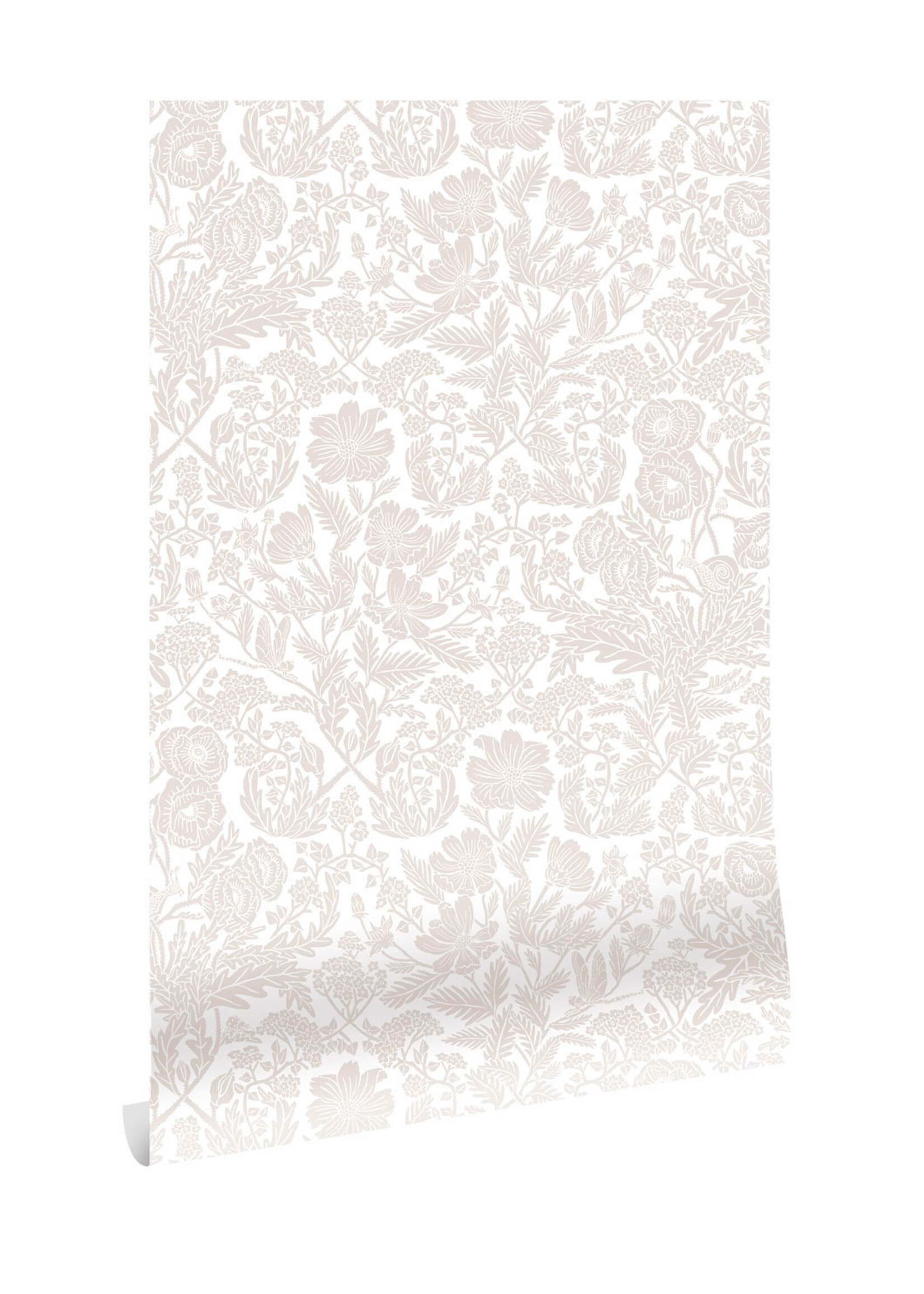 Floral wallpaper by Floor Rieder, Sand, 100 x 280 cm