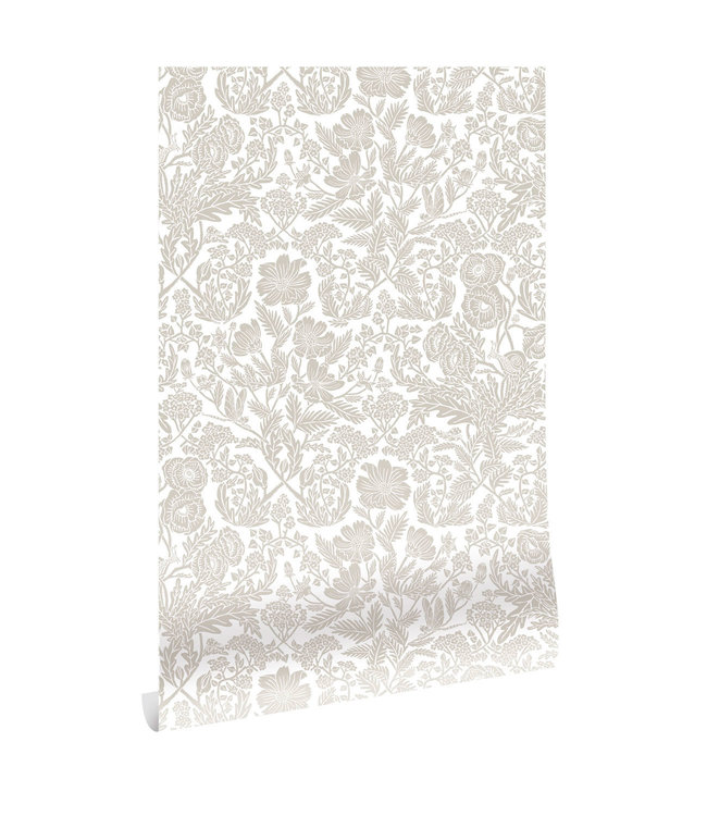 Tapete mit Blumen von Floor Rieder, Beige, 100 x 280 cm