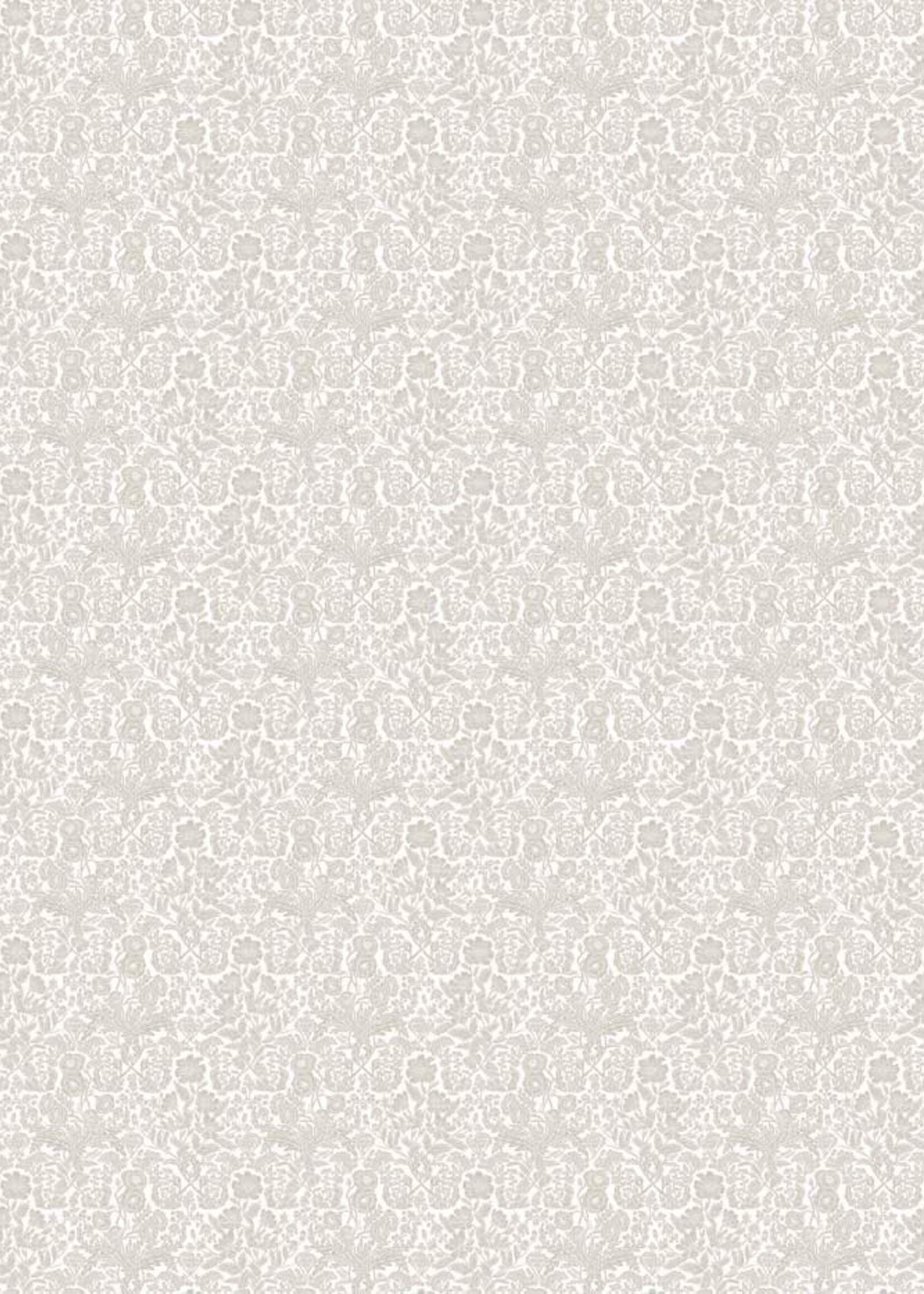 Bloemen behang van Floor Rieder, Beige, 100 x 280 cm