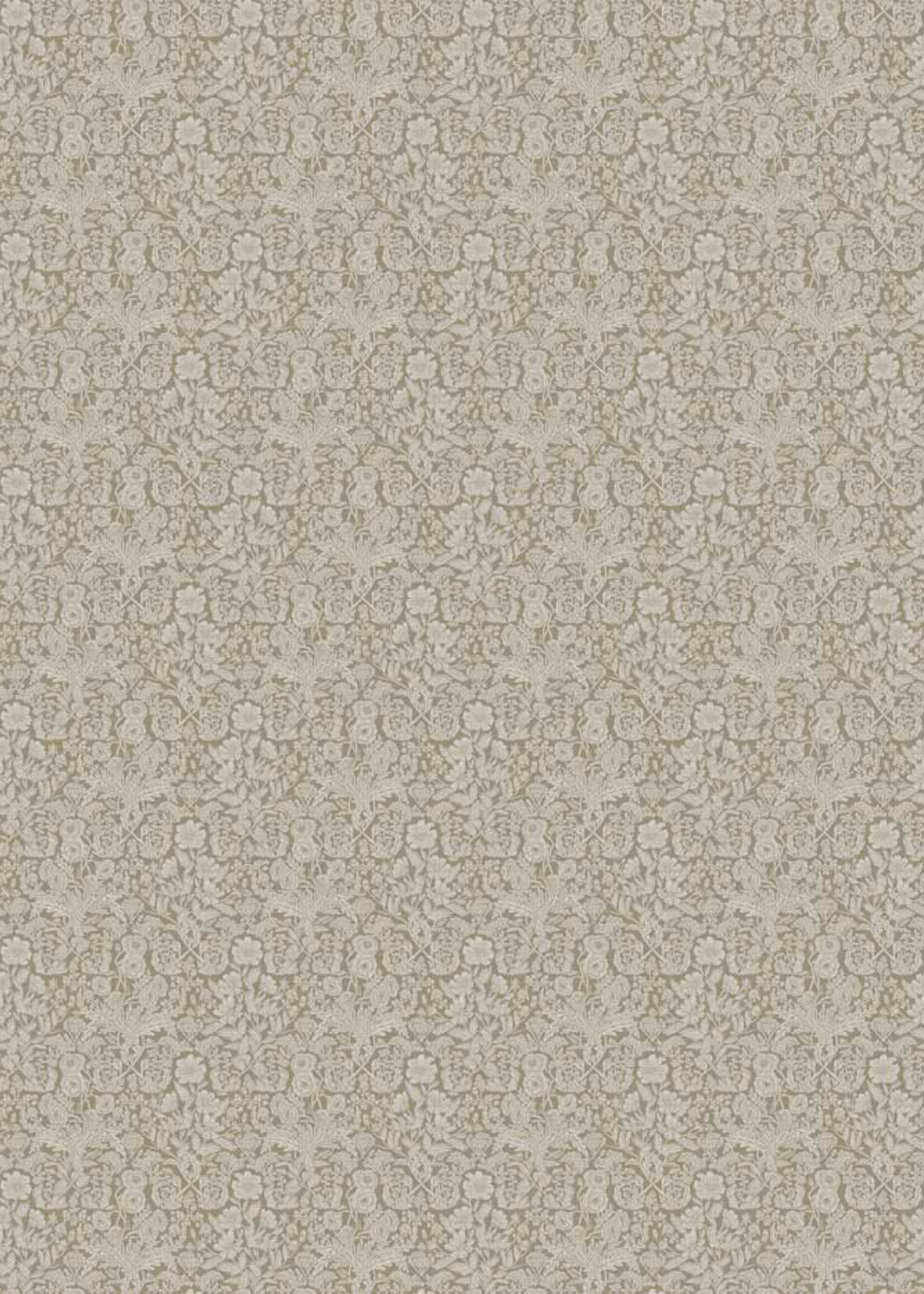 Behang met getekende bloemen patroon door Floor Rieder, Zand, 100 x 280 cm