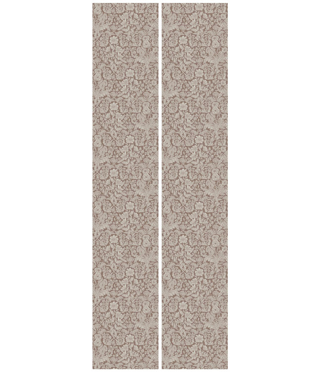 Wallpaper with drawn floral pattern by Floor Rieder, Nude, 100 x 280 cm