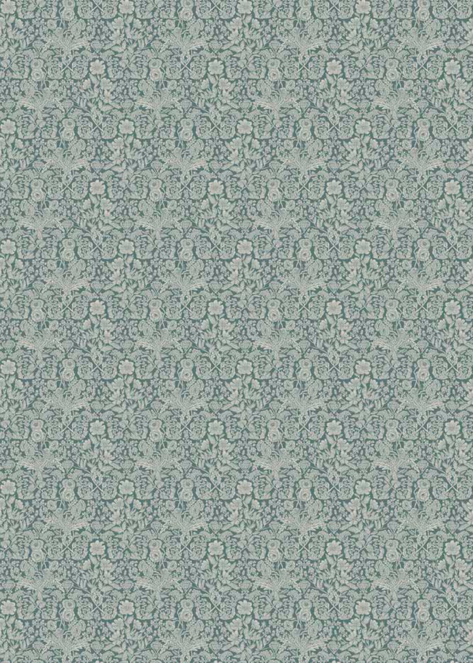 Tapete mit gezeichnetem Blumenmuster von Floor Rieder, Blau, 100 x 280 cm