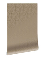Goud metallic | Afwasbaar Golden Lines, Goud geometrisch lijnen behang, Nude
