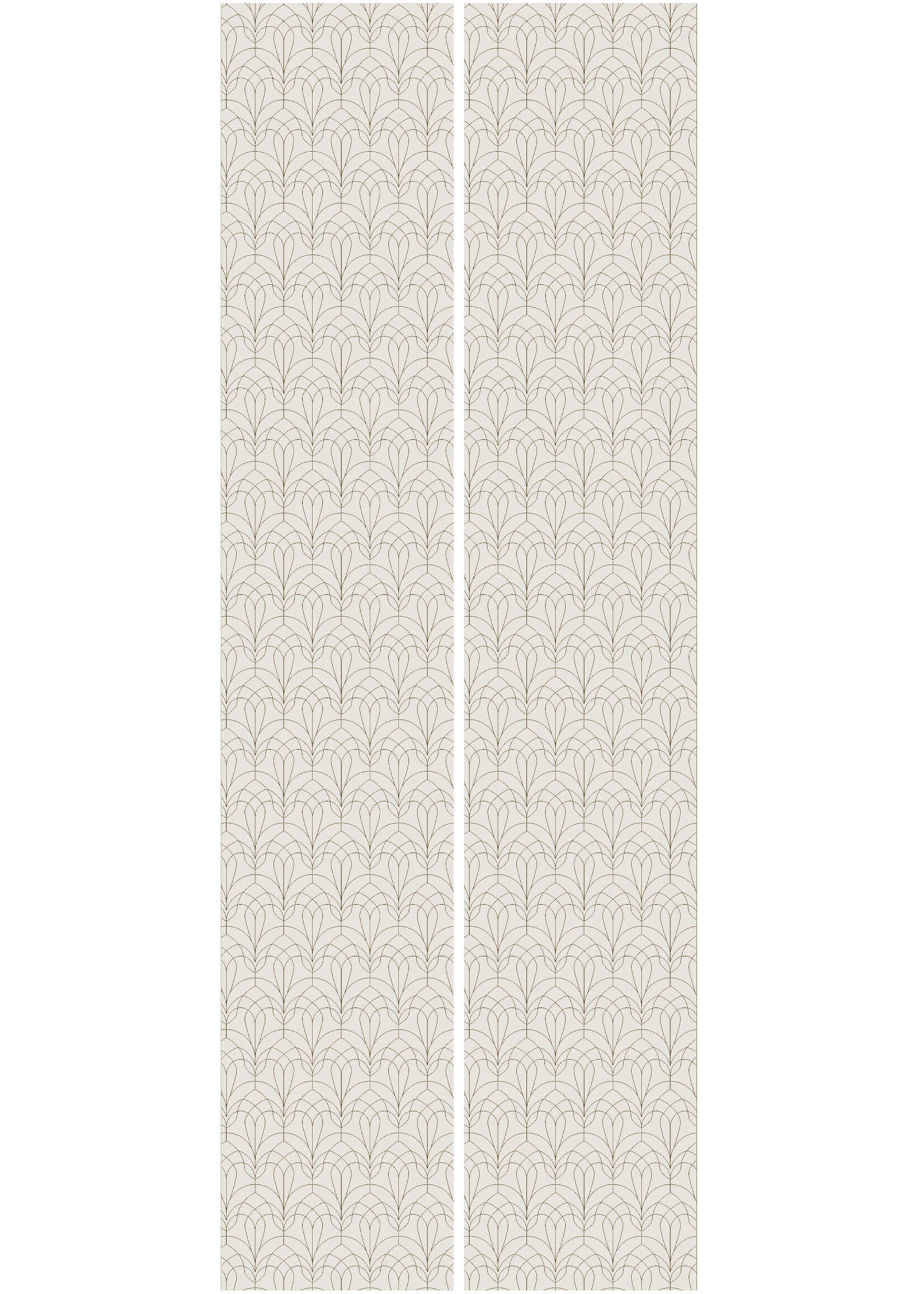 Goud metallic | Afwasbaar Golden Lines, Tapete mit goldenen geometrischen Linien, Grauweiß, Waschbar, 100 x 280 cm