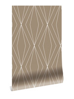 Herhaalbaar Graphic Lines wallpaper, Clay, WP-742
