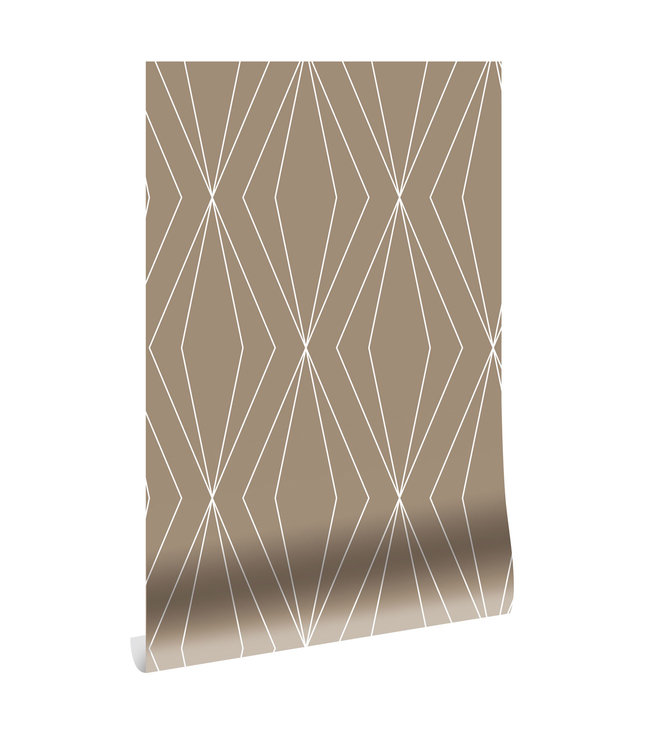 Graphic Lines wallpaper, Clay, 100 x 280 cm