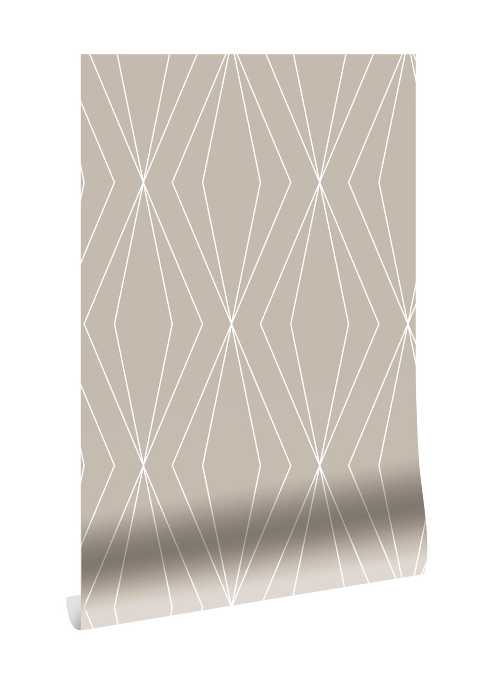 Herhaalbaar Graphic Lines wallpaper, Sand, 100 x 280 cm