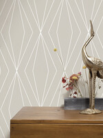 Herhaalbaar Graphic Lines, behang met grafische lijnen, Beige, WP-740
