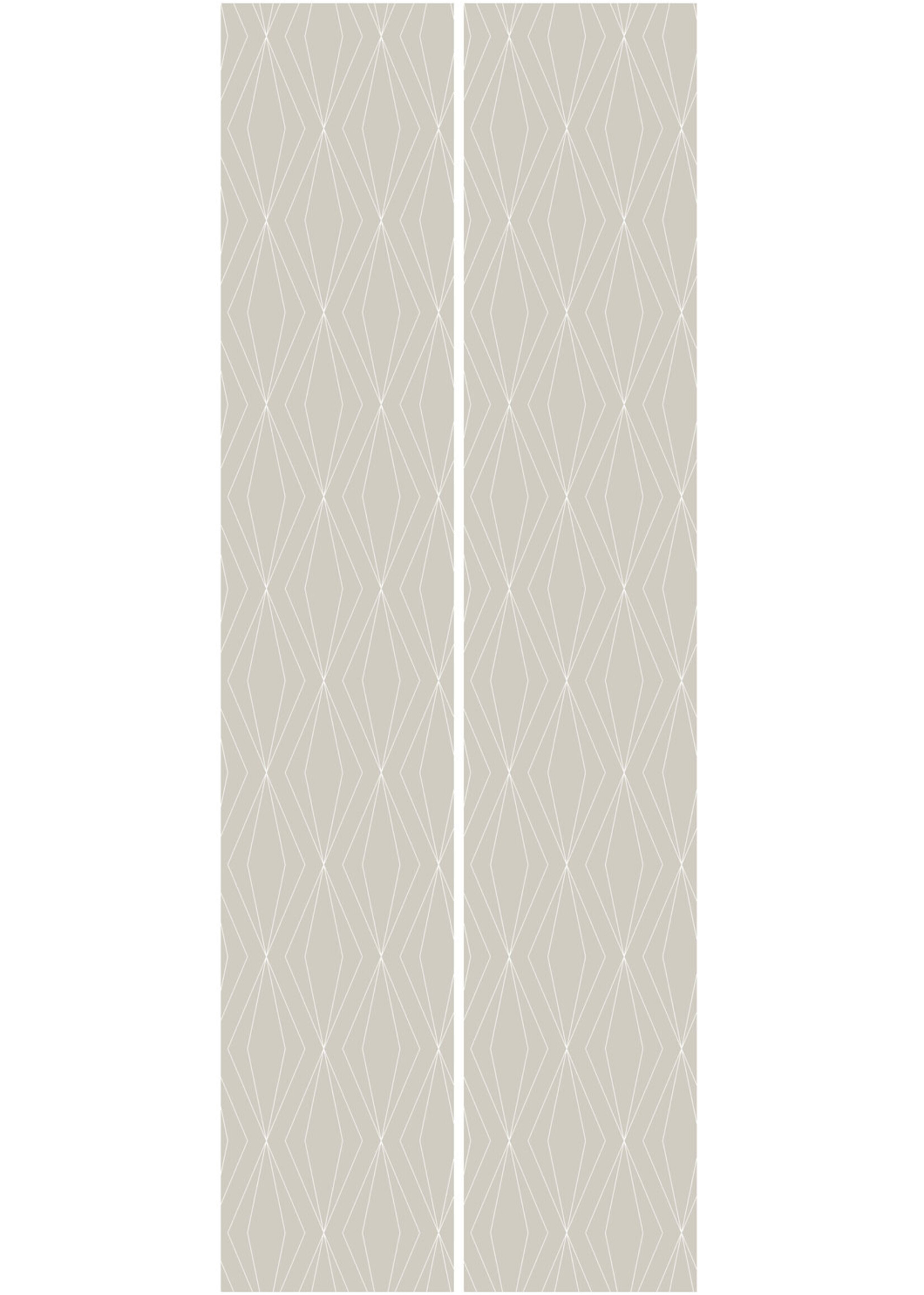 Herhaalbaar Graphic Lines wallpaper, Beige, 100 x 280 cm