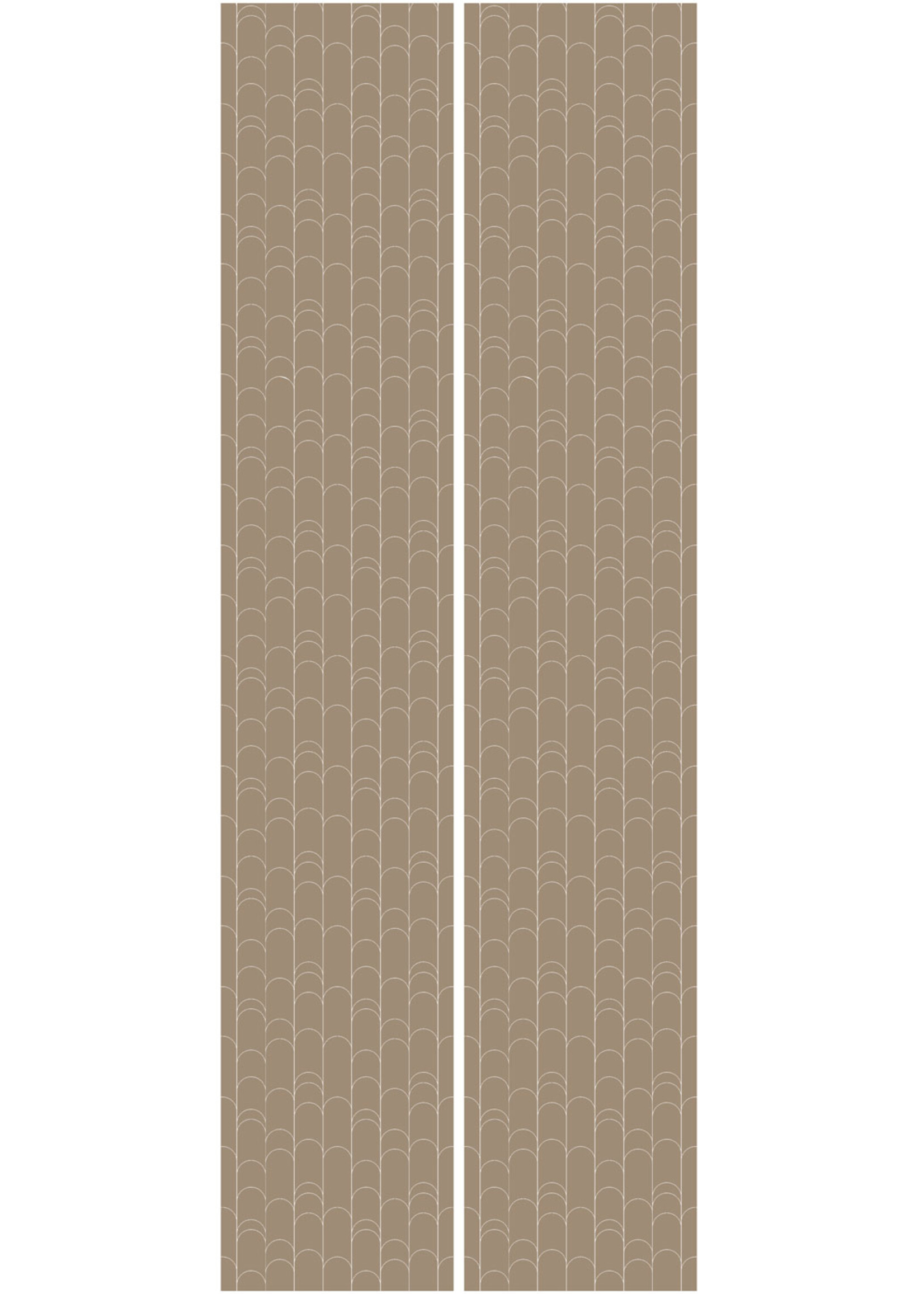 Herhaalbaar Graphic Lines wallpaper, Clay, 100 x 280 cm