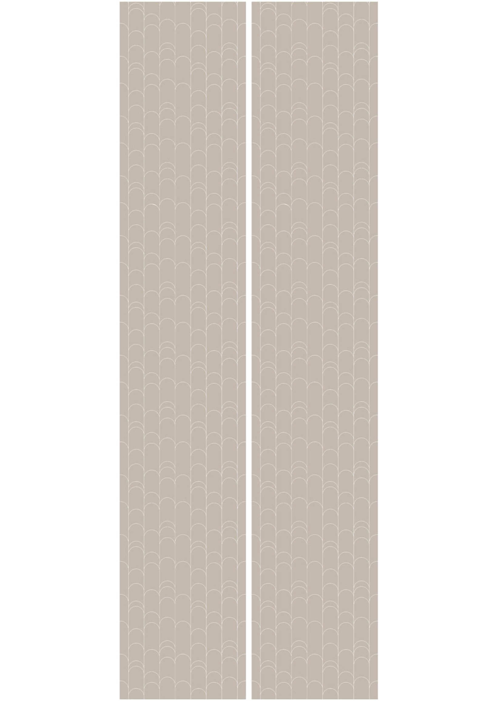 Herhaalbaar Graphic Lines, behang met grafische lijnen, Zand, 100 x 280 cm
