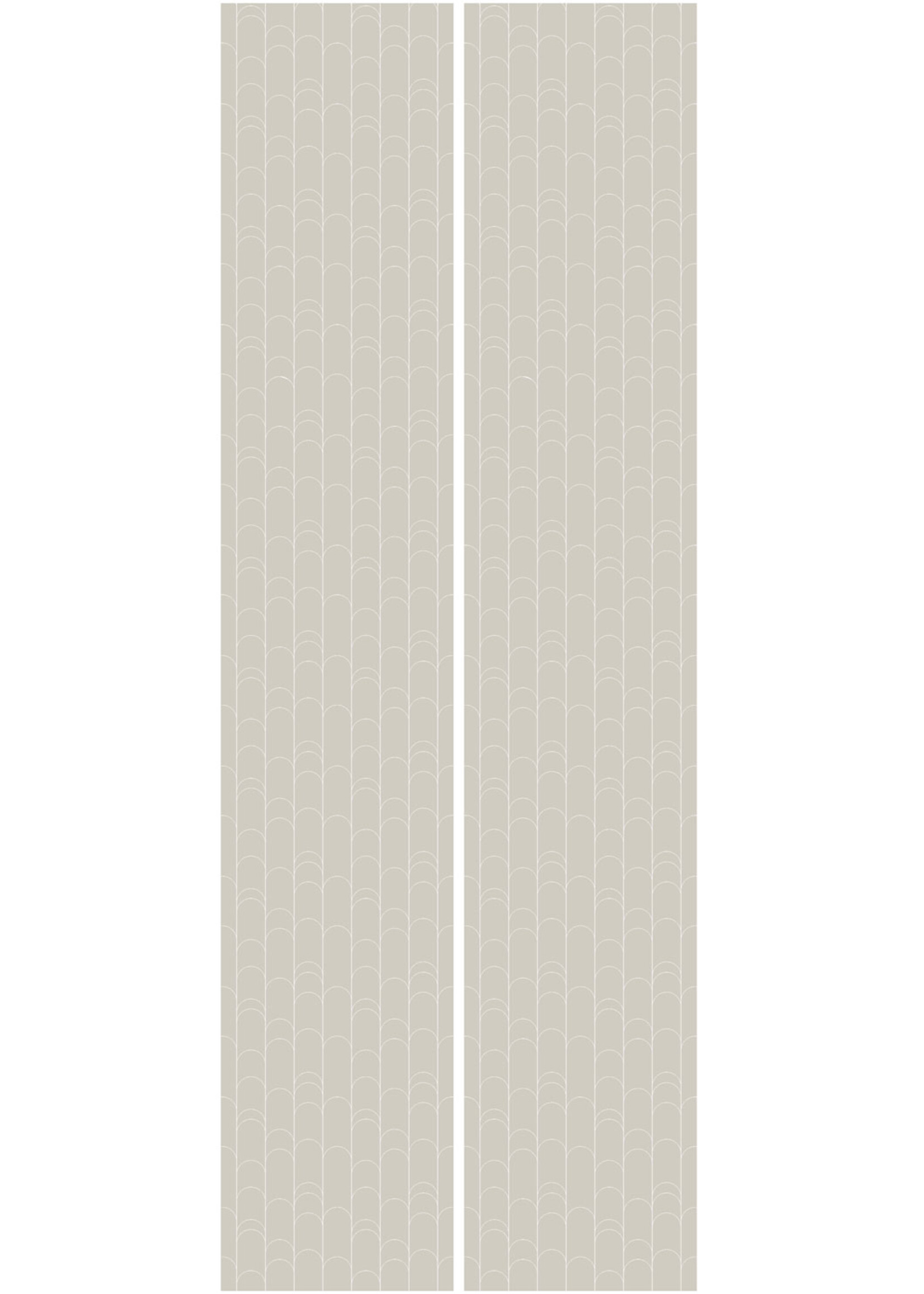 Herhaalbaar Graphic Lines, behang met grafische lijnen, Beige, 100 x 280 cm