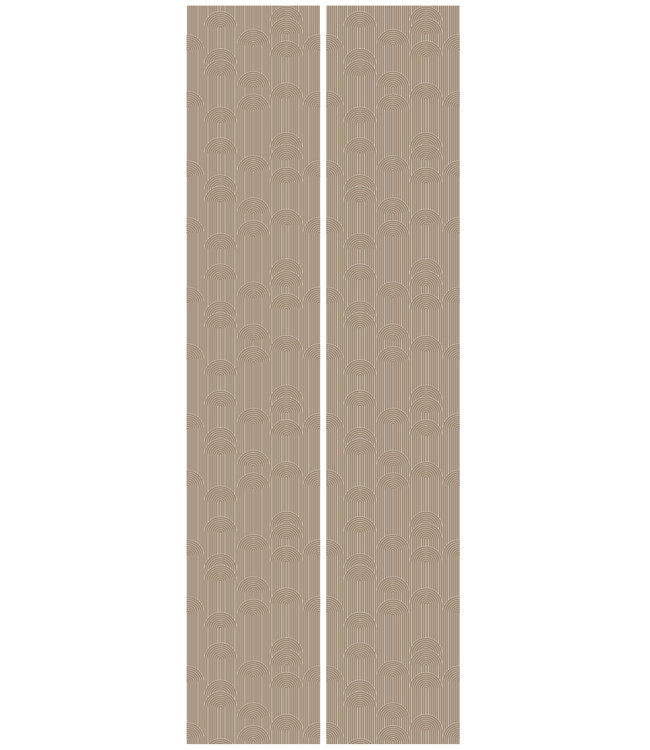 Graphic Lines wallpaper, Clay, 100 x 280 cm