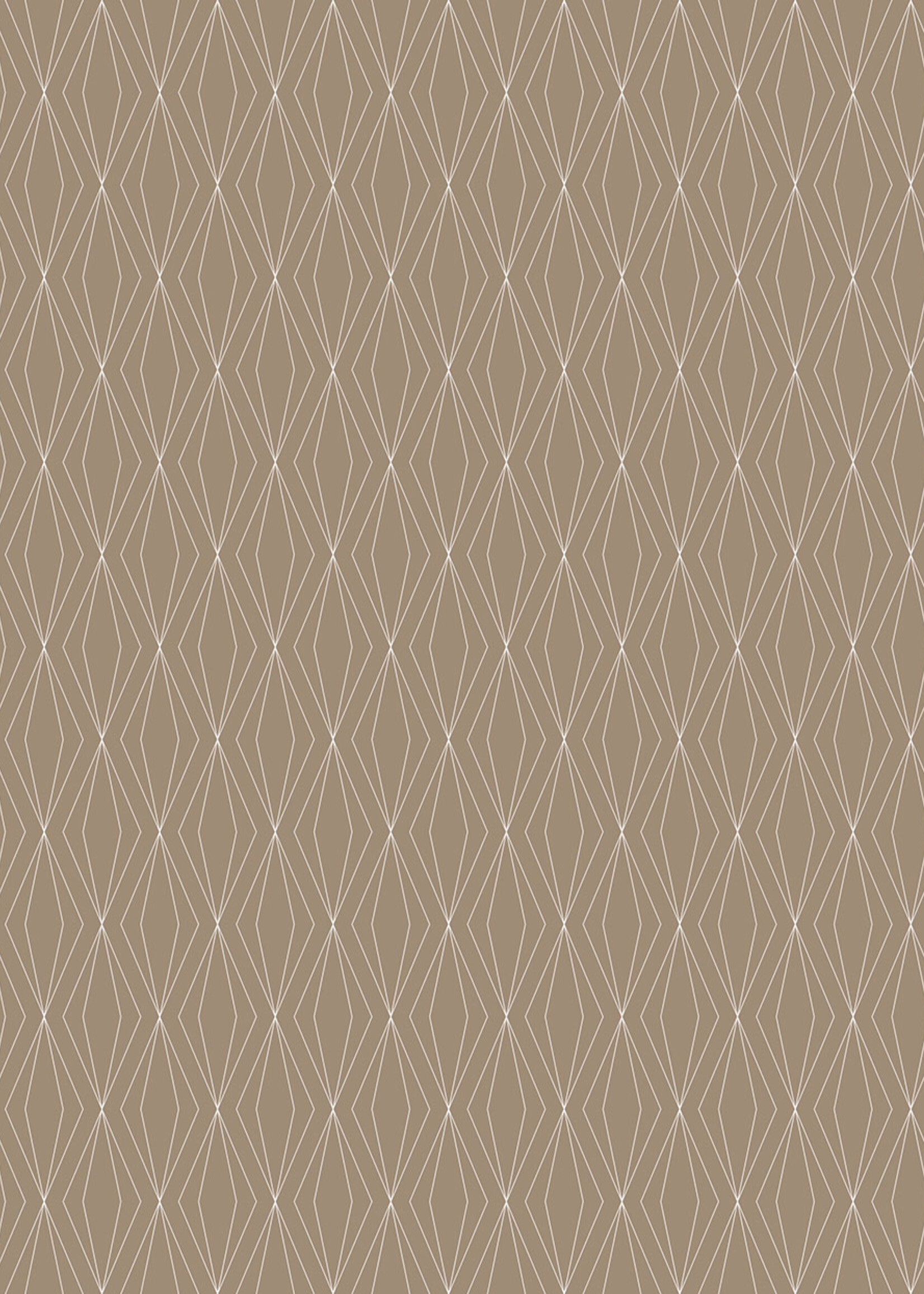 Herhaalbaar Graphic Lines wallpaper, Clay, 100 x 280 cm