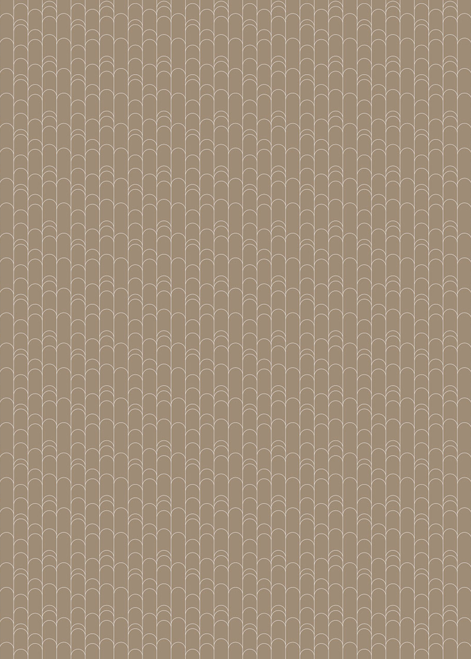 Herhaalbaar Graphic Lines wallpaper, Clay, 100 x 280 cm