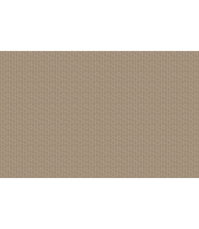 Graphic Lines, Tapete mit grafischen Linien, Lehm, 100 x 280 cm