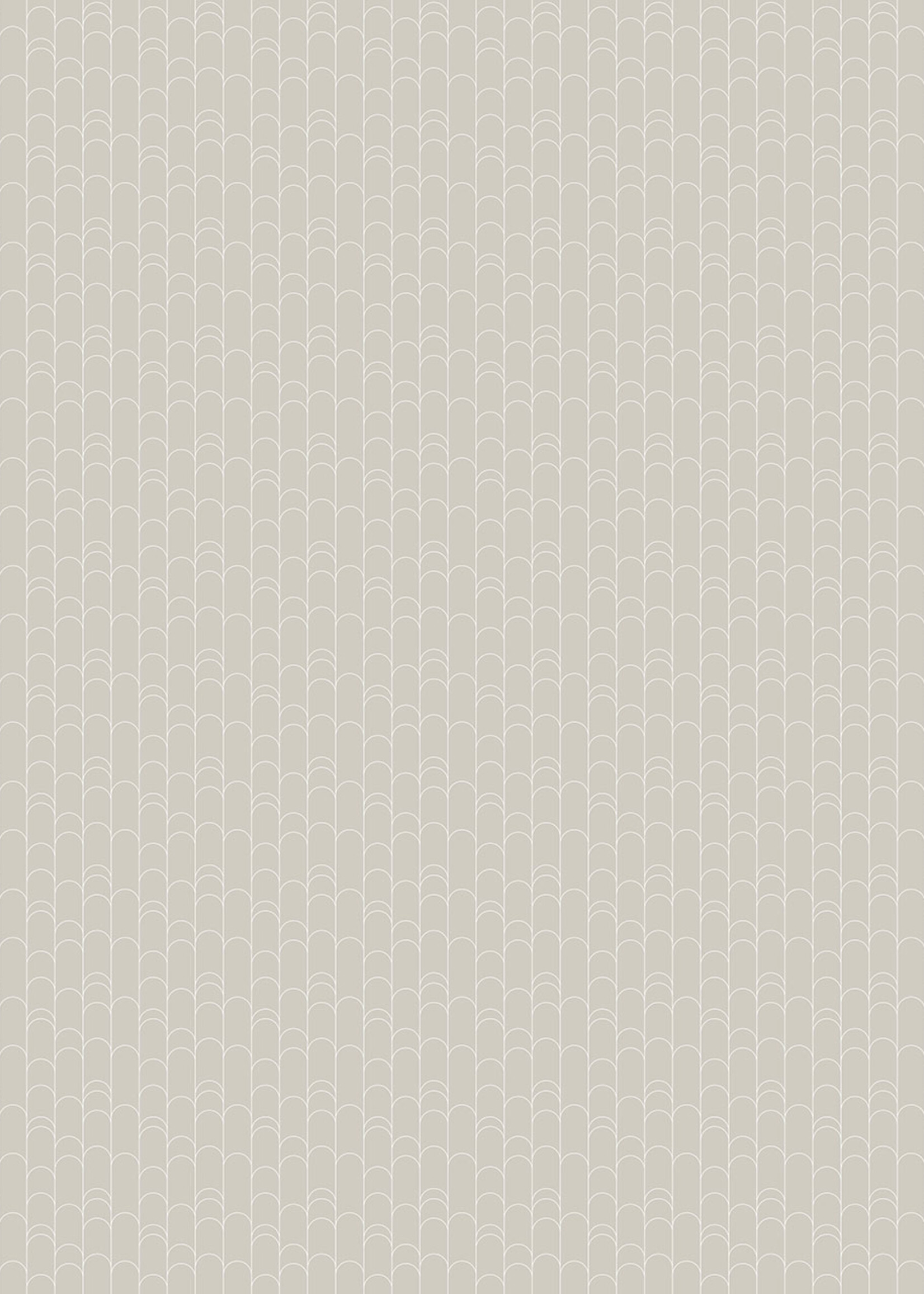 Herhaalbaar Graphic Lines, behang met grafische lijnen, Beige, 100 x 280 cm
