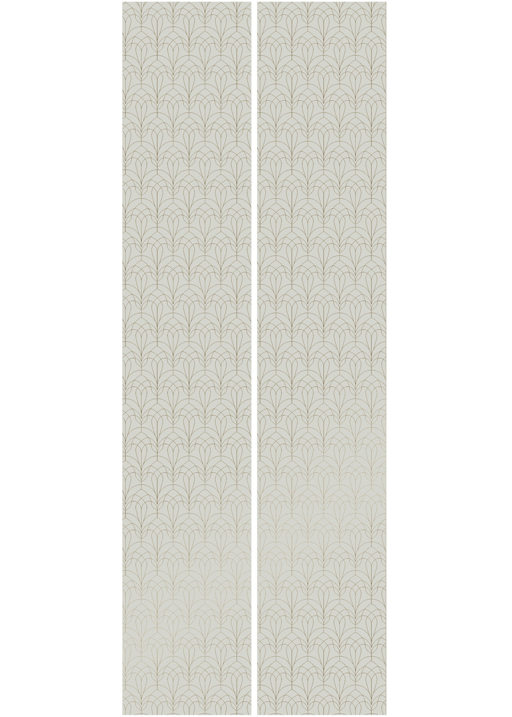 Goud metallic | Afwasbaar Golden Lines, Tapete mit goldenen geometrischen Linien, Sand, Waschbar, 100 x 280 cm