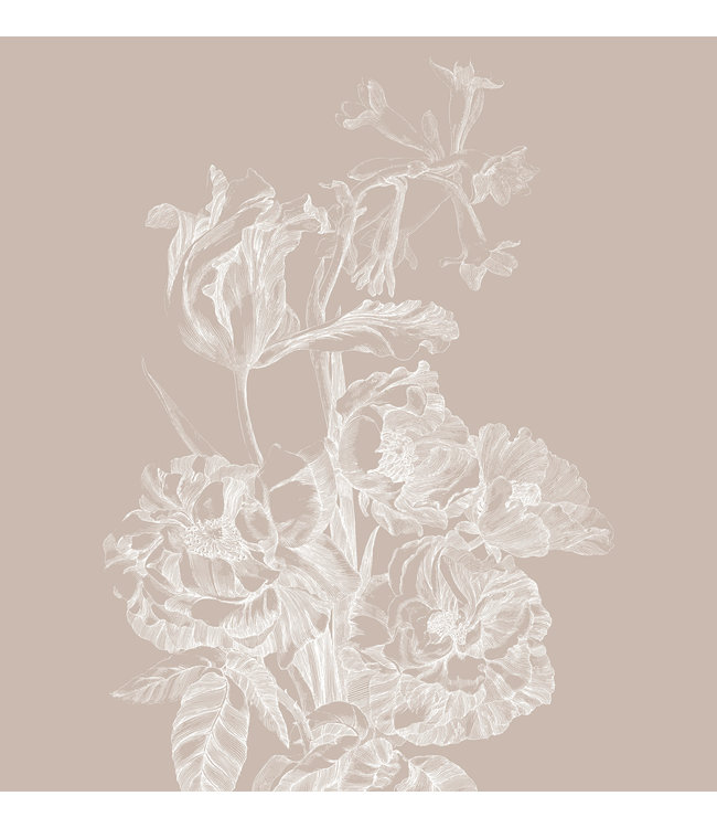 Engraved Flowers wallpaper, Sand