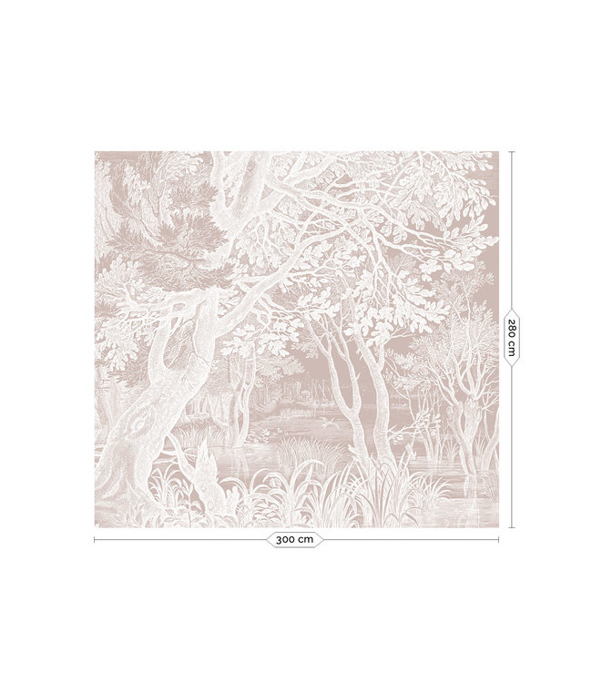 Engraved Landscapes, Tapete mit Landschaftsgravur, Nude