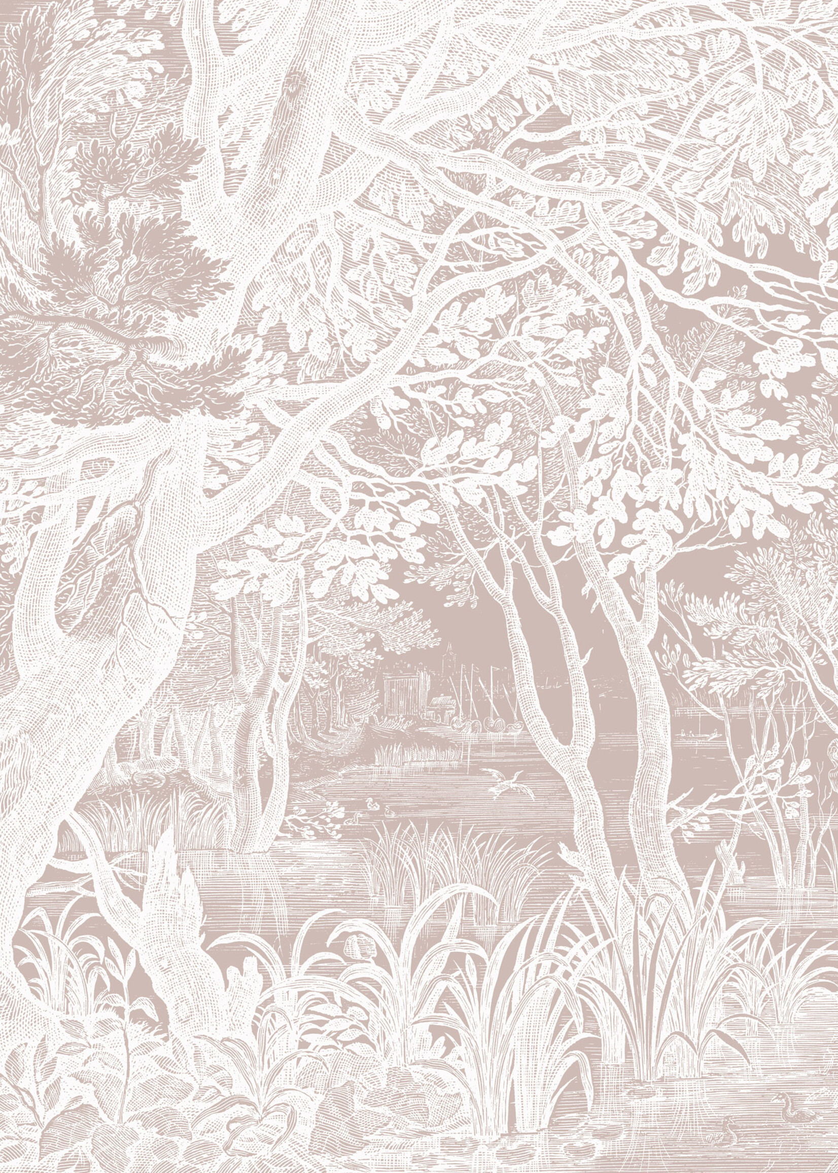 Wandvullend Engraved Landscapes, Tapete mit Landschaftsgravur, Nude