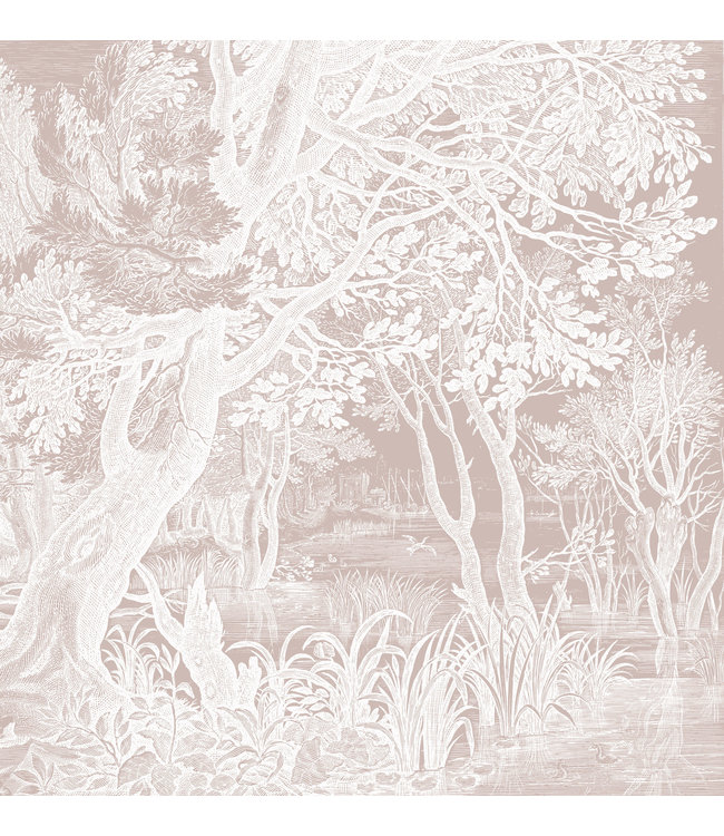 Engraved Landscapes, Tapete mit Landschaftsgravur, Nude