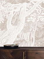 Wandvullend Engraved Landscapes, behang met getekend landschap, Zand