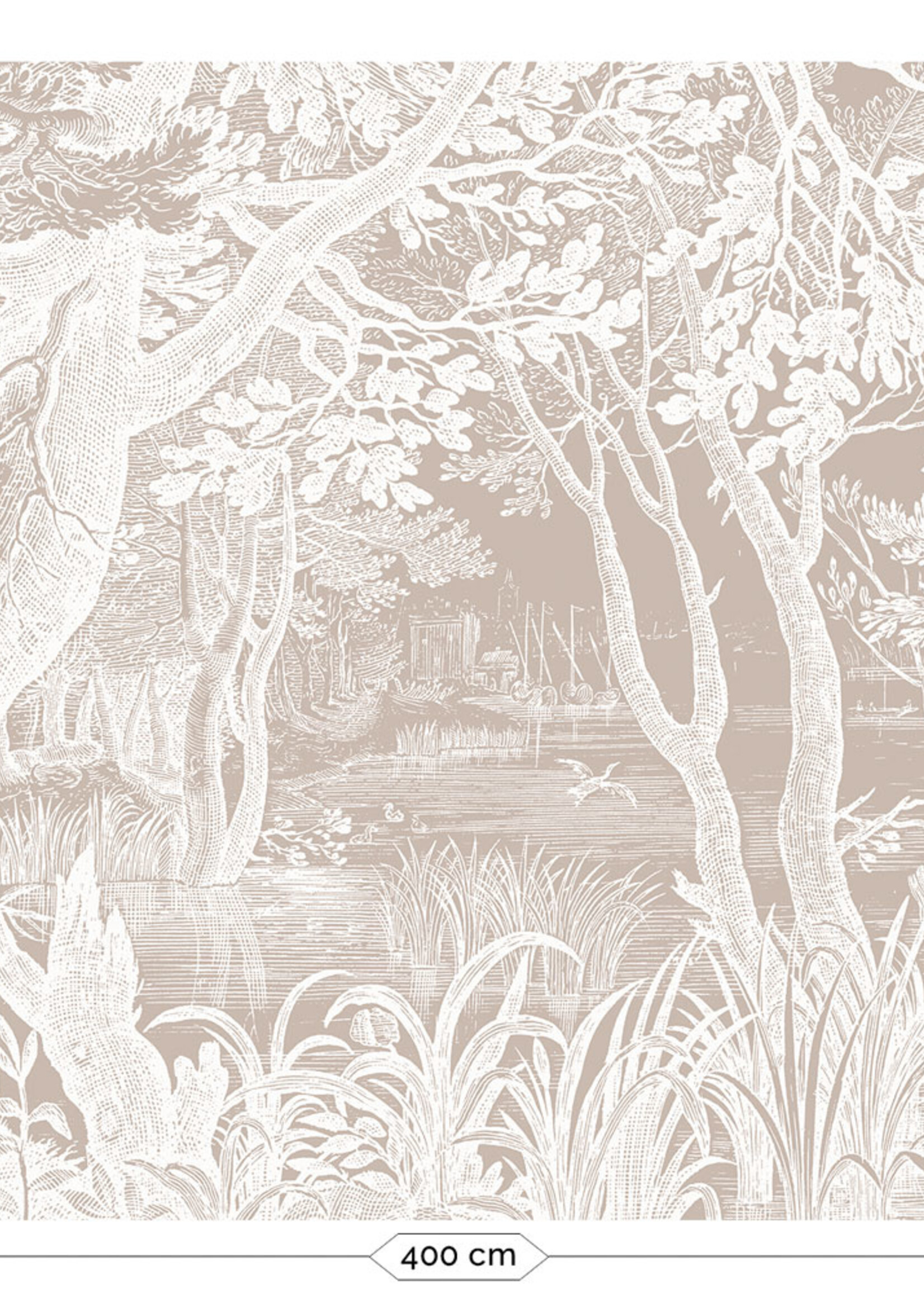 Wandvullend Engraved Landscapes, Tapete mit Landschaftsgravur, Sand