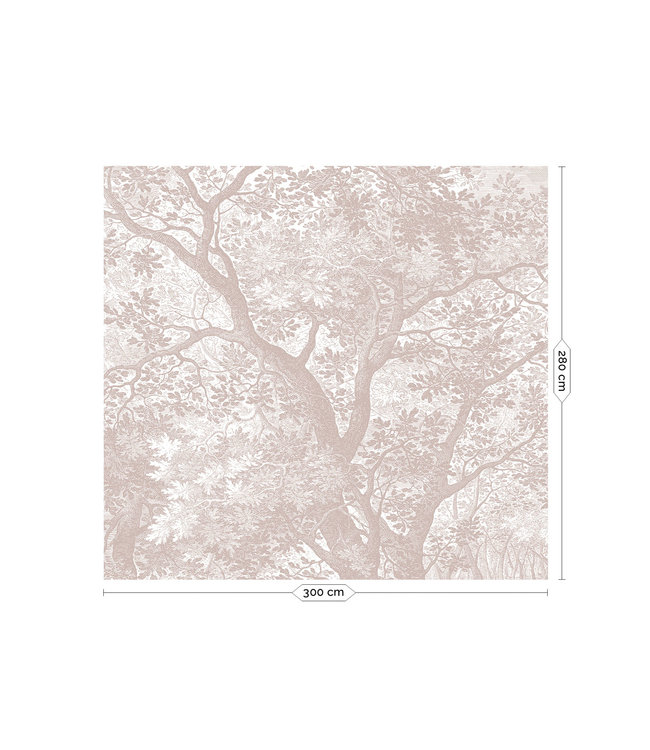 Engraved Landscapes, behang met getekend landschap, Nude