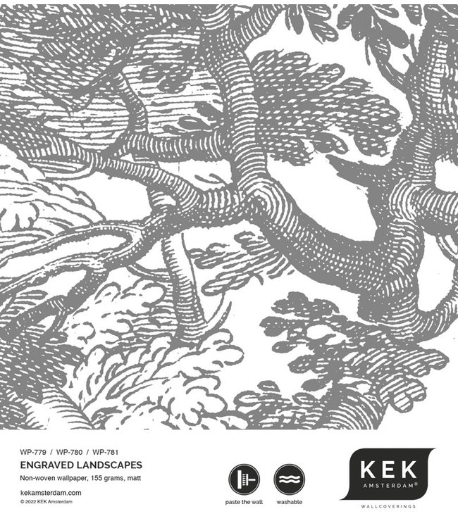 Engraved Landscapes, Tapete mit Landschaftsgravur